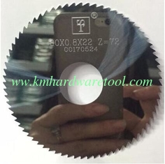 China KM  Solid carbide slitting cutter circular saw blade for metal cutting supplier
