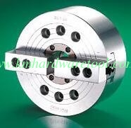 China KM 2 jaw wedge type Thru-hole universal hydraulic power lathe chuck for CNC Grinding machine supplier