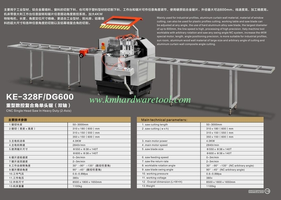 Free Shipping KE328 F/DG 600 CNC Single Head Saw In Heavy Duty (2-Axis) supplier